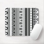 Tapis De Souris texture aztèque décorative BN (Avec souris)