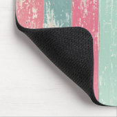 Tapis De Souris texture de clôture en bois rose et vert (Coin)