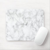 Tapis De Souris Texture de faux marbre blanc et gris (Avec souris)