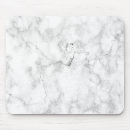 Tapis De Souris Texture de faux marbre blanc et gris (Devant)