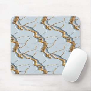 Tapis De Souris Texture de marbre blanc avec veines d'or fissurées