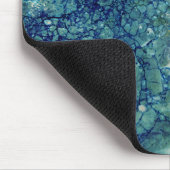 Tapis De Souris Texture de marbre vert Turquoise bleu (Coin)