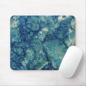 Tapis De Souris Texture de marbre vert Turquoise bleu (Avec souris)