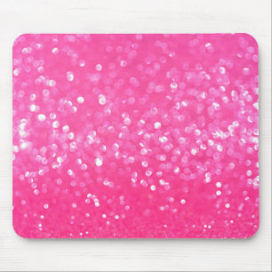 Tapis De Souris Texture de photo scintillante rose vif pailleté 