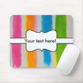 Tapis De Souris Texture de rayures d'aquarelles (Avec souris)