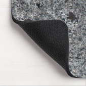 Tapis De Souris Texture de roche Granit gris avec détails bleus (Coin)