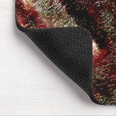 Tapis De Souris Texture en brun à mousse vert et blanc (Coin)