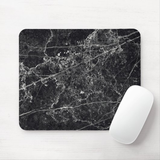 Tapis De Souris Texture en marbre noir (Avec souris)