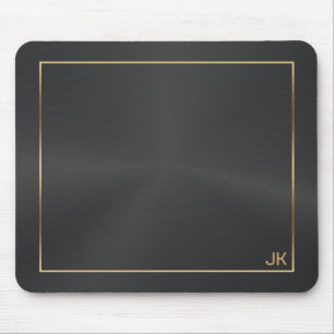 Tapis De Souris Texture Métallique Noire Avec Plaque De Souris À C