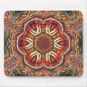 Tapis De Souris Texture rouge rustique brun dans kaléidoscope gâté (Devant)