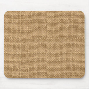 Tapis De Souris Texture rustique florale simple de toile de jute