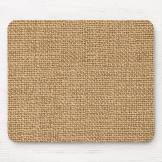 Tapis De Souris Texture rustique florale simple de toile de jute (Devant)