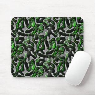 Tapis De Souris Texture verte de chaux attrayante gravée en gris