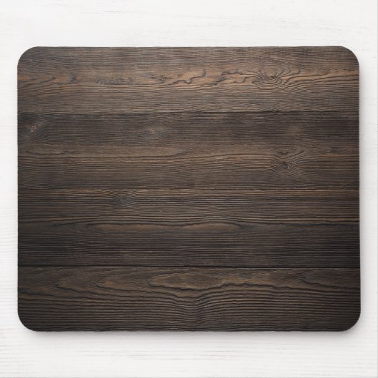 Tapis De Souris Textures de bois foncé rustique (Devant)