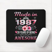 Tapis De Souris &#; th Birthday Made In 1987 &#; Years Of Being A (Avec souris)