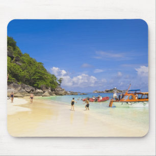 Tapis De Souris Thaïlande, mer d'Andaman. Passagers à terre à