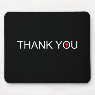 Tapis De Souris Thank you with one red heart