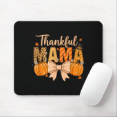 Tapis De Souris Thankful Mama Pumpkin Fall Coquette Bow Thanksgivi (Avec souris)
