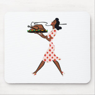 Tapis De Souris thanksgiving 1950 femme au foyer noire