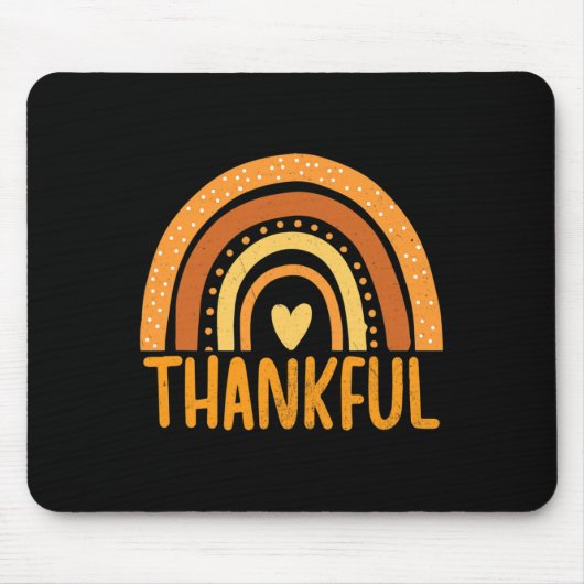 Tapis De Souris Thanksgiving Arc-en-ciel Thanksgiving automne sais (Devant)
