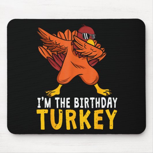 Tapis De Souris Thanksgiving Birthday Funny Bday Born On Thanksgiv (Devant)