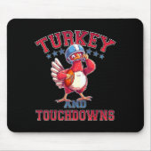 Tapis De Souris Thanksgiving Football Turkey & Touchdowns Game (Devant)