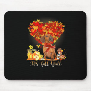 Tapis De Souris Thanksgiving It's Fall Y'all Dachshund