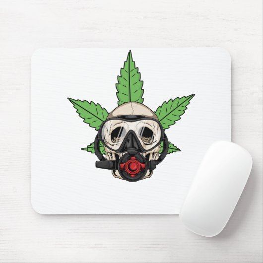 Tapis De Souris THC Weed Scuba Diver (Avec souris)