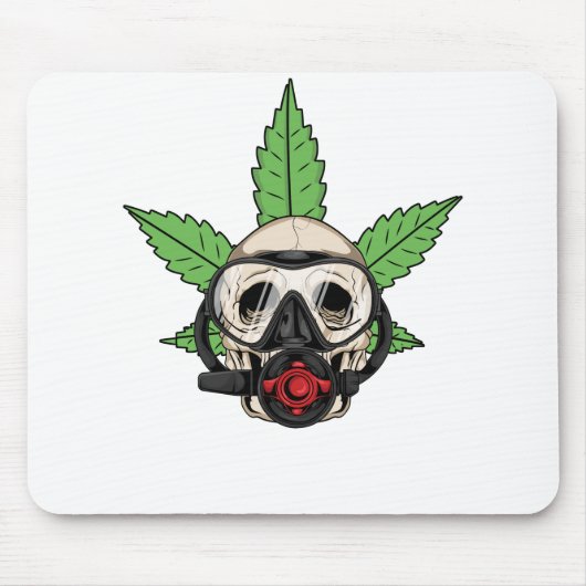 Tapis De Souris THC Weed Scuba Diver (Devant)