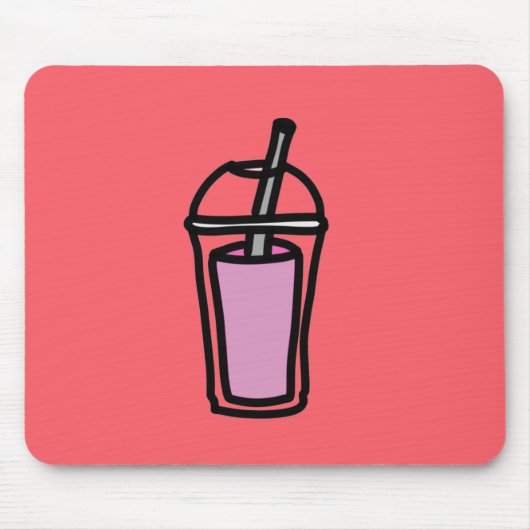 Tapis De Souris Thé au lait Bubble Tea adolescente mignonne boisso (Devant)