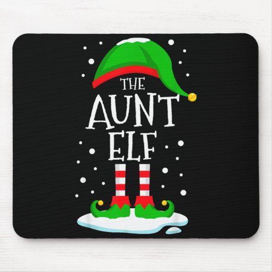 Tapis De Souris The Aunt Elf Christmas Family Matching Xmas Auntie (Devant)