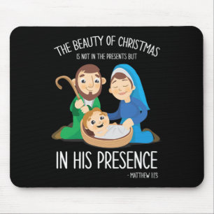 Tapis De Souris The Beauty Of Christmas Nativity Family Season