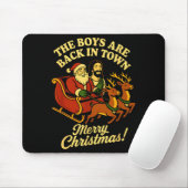Tapis De Souris The Boys Are Back In Town Christmas Jesus And Sant (Avec souris)