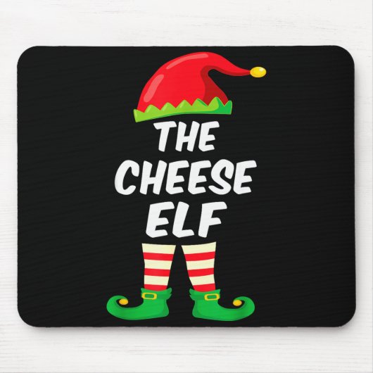 Tapis De Souris The Cheese Elf Family Matching Funny Christmas Cos (Devant)