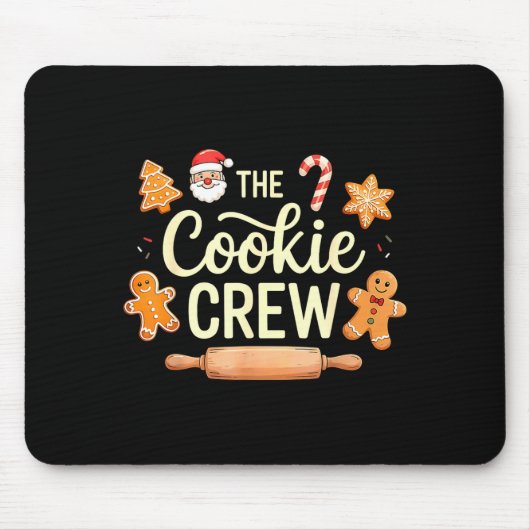 Tapis De Souris The Cookie Crew Christmas Baking Cookie Lover  (Devant)