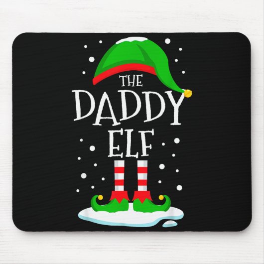 Tapis De Souris The Daddy Elf Christmas Family Matching Xmas Dad G (Devant)