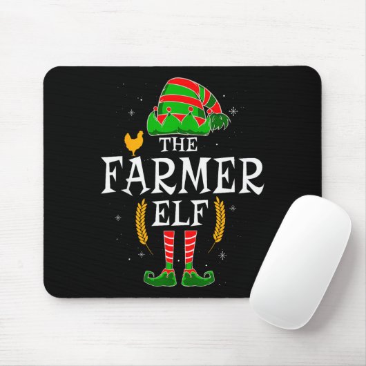 Tapis De Souris The Farmer Elf Group Matching Family Christmas Far (Avec souris)