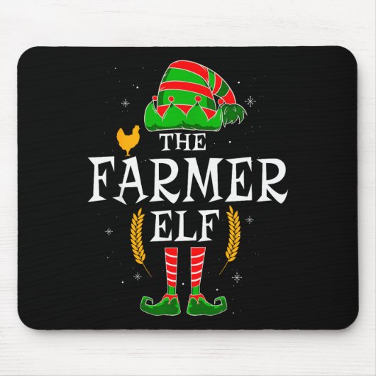 Tapis De Souris The Farmer Elf Group Matching Family Christmas Far (Devant)