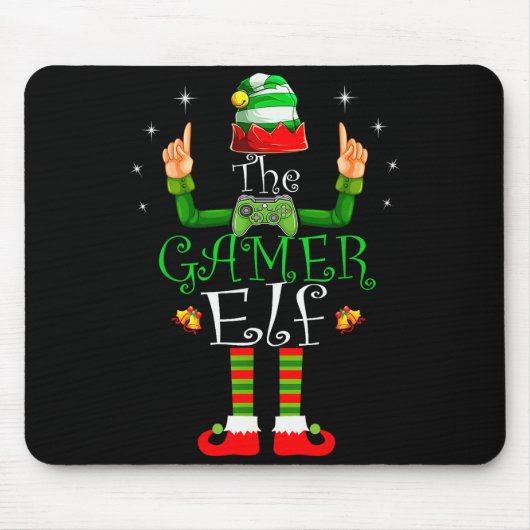 Tapis De Souris The Gamer Elf Matching Family Christmas Pajama Shi (Devant)