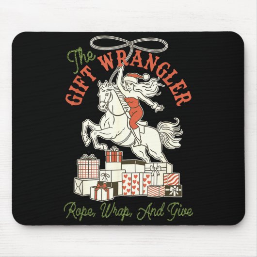 Tapis De Souris The Gift Wrangler Rope, Wrap, And Give Funny Chris (Devant)