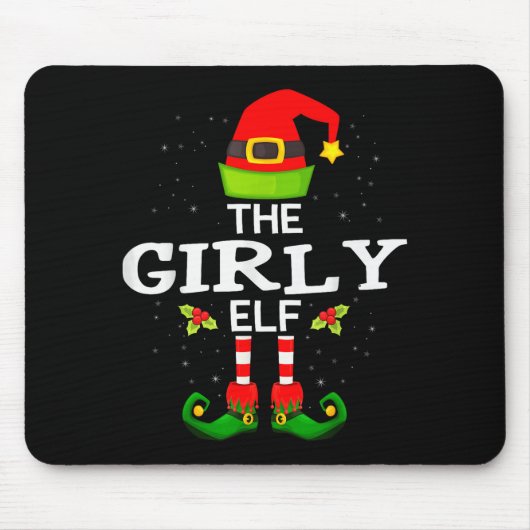Tapis De Souris The Girly Elf Christmas Family Matching Pajama (Devant)