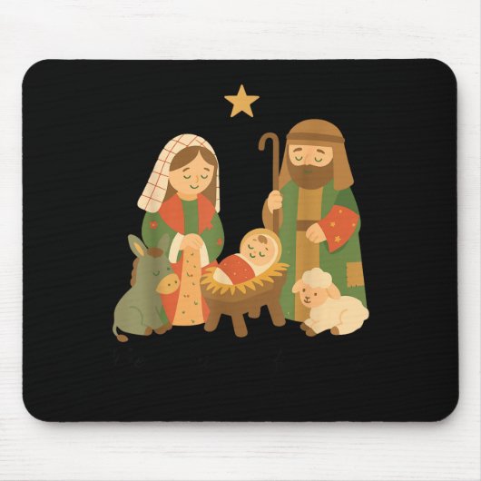 Tapis De Souris The Greatest Gift Off All Nativity Scene Jesus Mat (Devant)