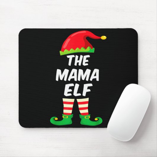 Tapis De Souris The Mama Elf Family Matching Funny Christmas Costu (Avec souris)