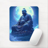 Tapis De Souris The Moon’s Blessing Over the Celestial Statue (Avec souris)