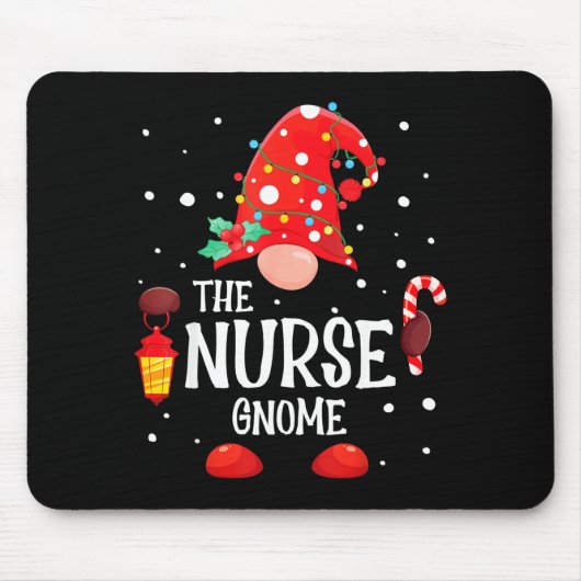 Tapis De Souris The Nurse Gnome Matching Family Christmas Gnome Pa (Devant)