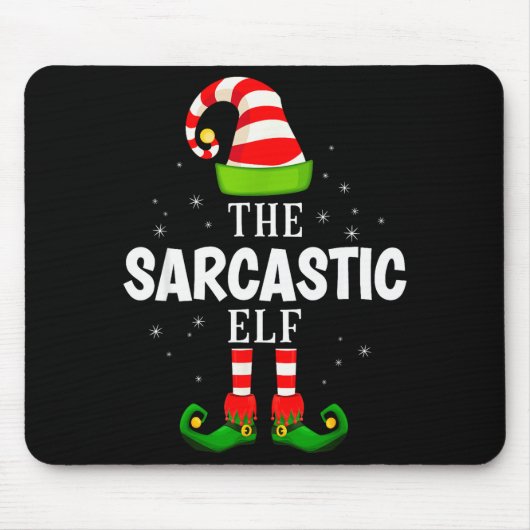 Tapis De Souris The Sarcastic Elf Christmas Pjs Matching Pajama (Devant)