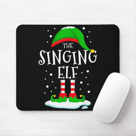 Tapis De Souris The Singing Elf Christmas Family Matching Xmas Sin (Avec souris)