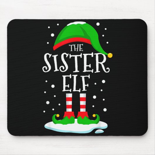 Tapis De Souris The Sister Elf Christmas Family Matching Xmas Grou (Devant)