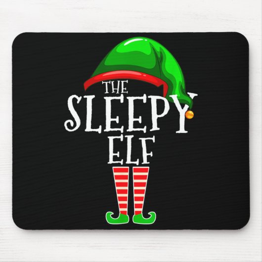 Tapis De Souris The Sleepy Elf Group Matching Family Christmas Gif (Devant)
