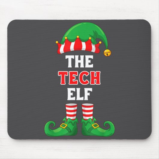 Tapis De Souris The Tech Elf Shirt Christmas For It Guy Tech Suprt (Devant)